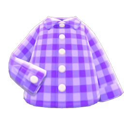 Gingham Picnic Shirt Purple