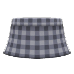 Gingham Picnic Skirt Gray