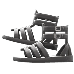 Animal Crossing Gladiator Sandals|Black Image