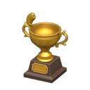 Animal Crossing Gold Fish Trophy Image