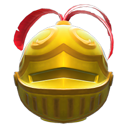 Animal Crossing Gold Helmet Image