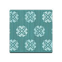 Animal Crossing Green Floral Flooring Image