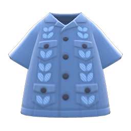 Animal Crossing Guayabera Shirt|Blue Image