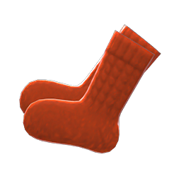 Hand-knit Socks Orange