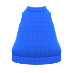 Hand-knit Tank Blue