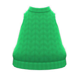 Hand-knit Tank Green