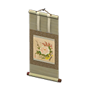 Hanging Scroll Brown / Flower