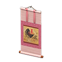 Hanging Scroll Pink / Bird