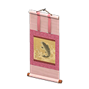 Hanging Scroll Pink / Fish