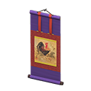 Hanging Scroll Purple / Bird