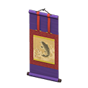 Hanging Scroll Purple / Fish