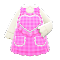 Heart Apron Pink