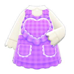 Heart Apron Purple