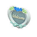 Animal Crossing Heart Doorplate|Blue Image