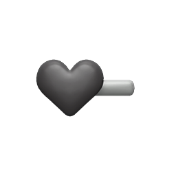 Animal Crossing Heart Hairpin|Black Image