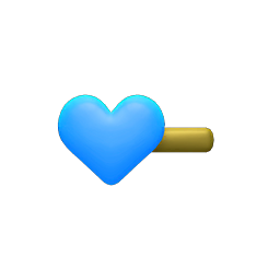 Heart Hairpin Blue