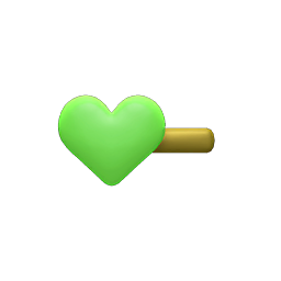 Heart Hairpin Green