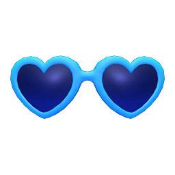Animal Crossing Heart Shades|Blue Image