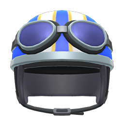 Helmet With Goggles Blue