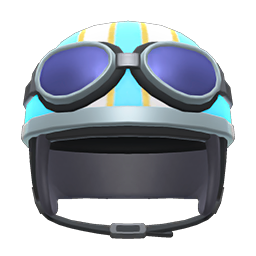 Helmet With Goggles Light blue
