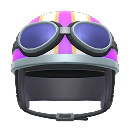 Helmet With Goggles Purple
