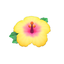 Hibiscus Hairpin Yellow