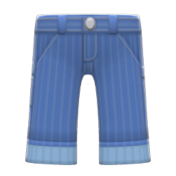 Animal Crossing Hickory-stripe Pants|Blue Image