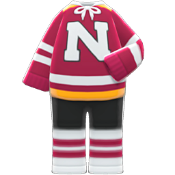 Animal Crossing Ice-hockey Uniform|Berry red Image