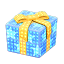 Animal Crossing Illuminated Present|Blue with yellow ribbon Image