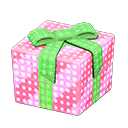 Illuminated Present Pink with green ribbon