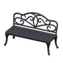 Animal Crossing Iron Garden Bench|Black Image