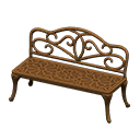 Iron Garden Bench Brown