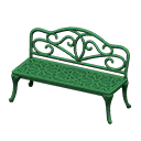 Iron Garden Bench Green