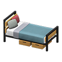 Animal Crossing Ironwood Bed|Birch / Blue-gray Image