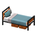 Ironwood Bed Teak / Blue-gray