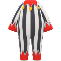 Animal Crossing Jester Costume|Black & white Image