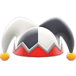 Animal Crossing Jester's Cap|Black & white Image