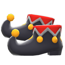 Animal Crossing Jester's Shoes|Black Image