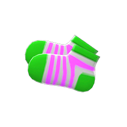 Kiddie Socks Lime & pink