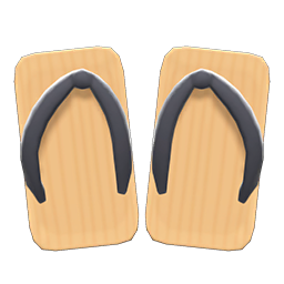 Animal Crossing Kimono Sandals|Black Image