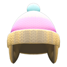 Animal Crossing Knit Cap With Earflaps|Beige Image