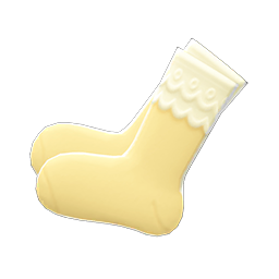 Animal Crossing Lace Socks|Beige Image