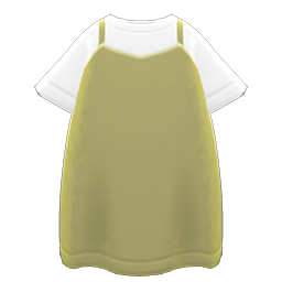 Animal Crossing Layered Tank Dress|Beige Image