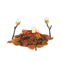 Roasting Marshmallows Leaf Campfire