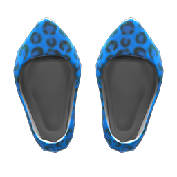 Leopard Pumps Blue