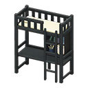 Loft Bed With Desk Black / White