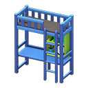 Loft Bed With Desk Blue / Black