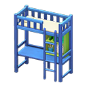 Loft Bed With Desk Blue / White