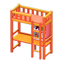 Loft Bed With Desk Orange / Orange