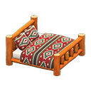 Log Bed Orange wood / Southwestern flair